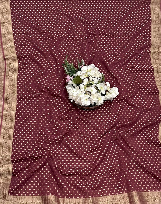 91 A Georgette Maroon Suit Fabric/ CKC Partywear Collection