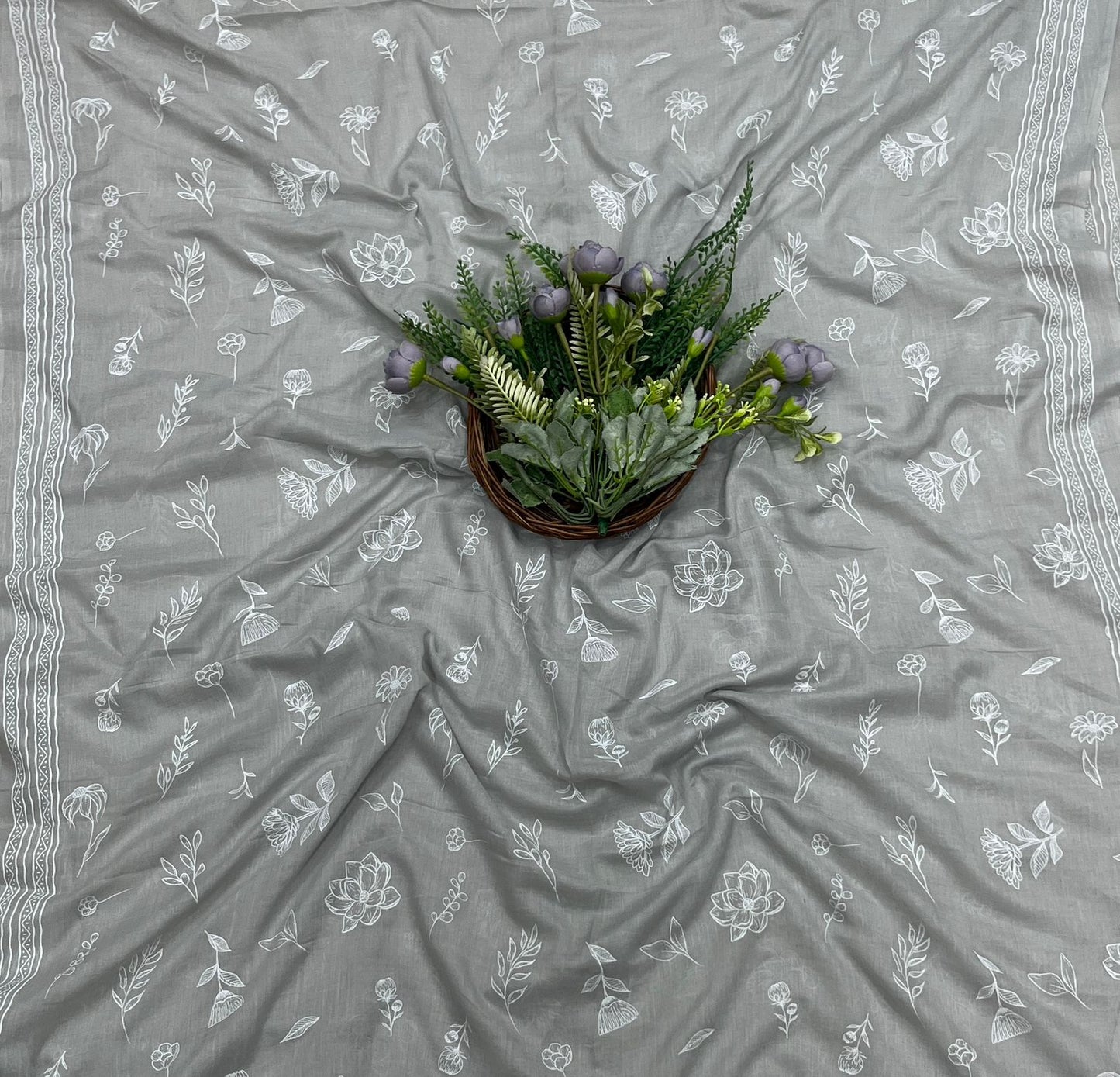 957A Cotton Grey Suit Fabric / CKC Cotton Bazaar
