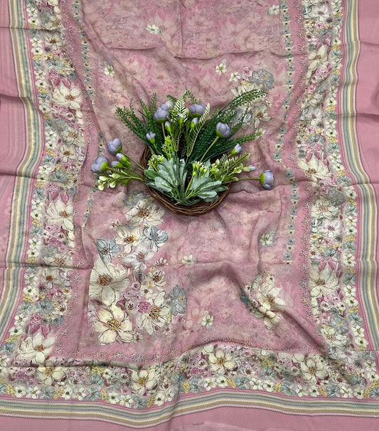 981A Georgette Dusty Pink Suit Fabric / CKC Georgette Suits