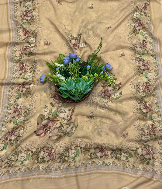 976A Georgette Dusty Skin Suit Fabric / CKC Georgette Suits