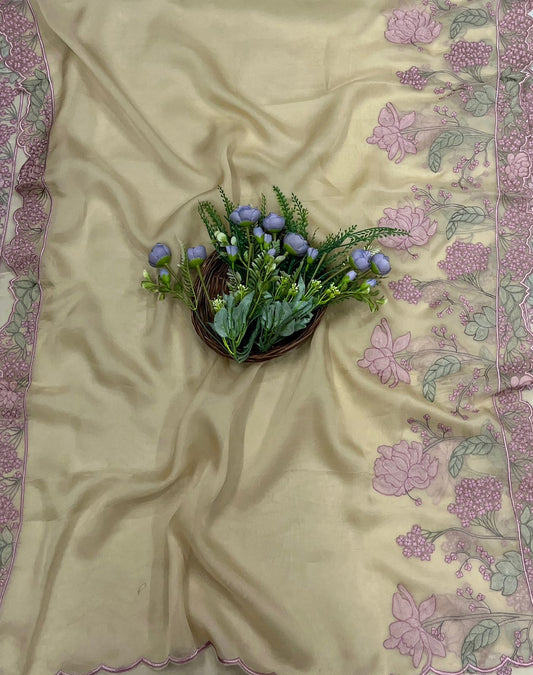 992A Organza Dusty Skin Suit Fabric/ CKC Partywear Collection