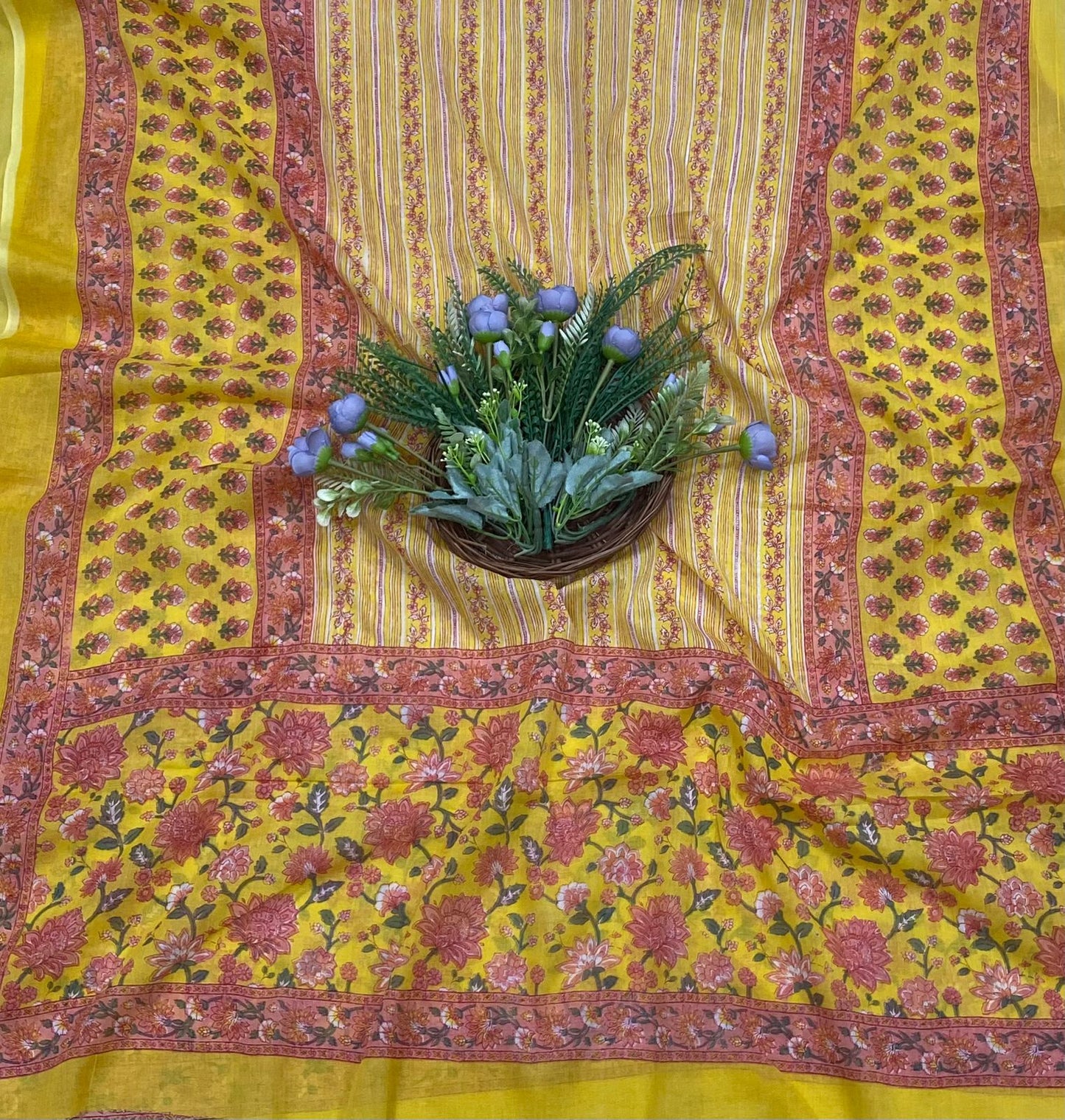 71B Cotton Yellow Color Suit Fabric / CKC Cotton Bazaar