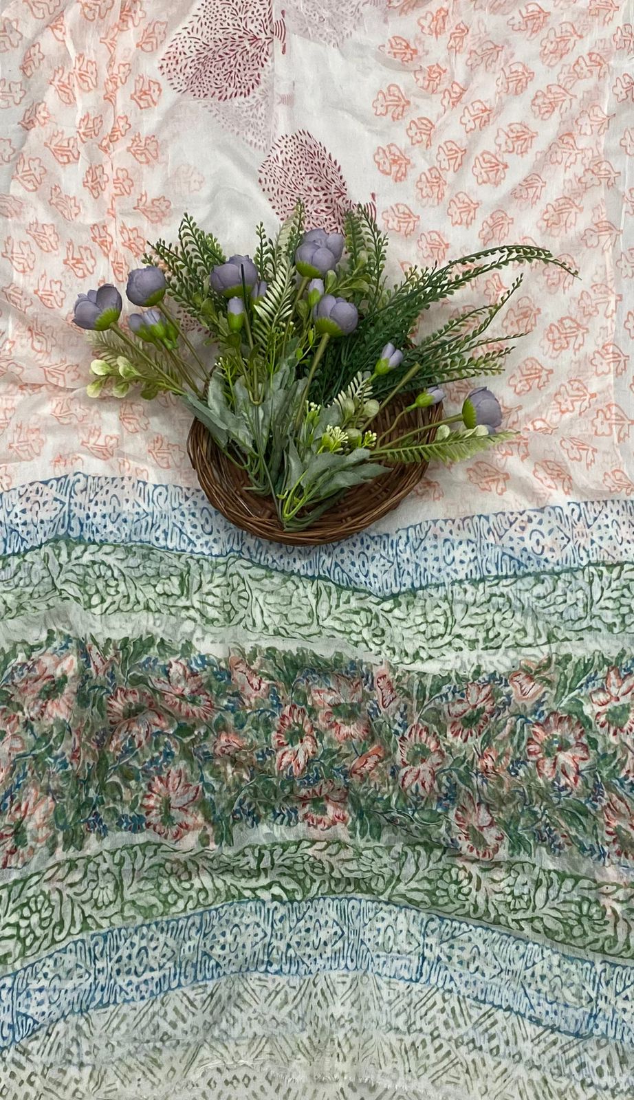 67B Cotton Green Color Suit Fabric / CKC Cotton Bazaar