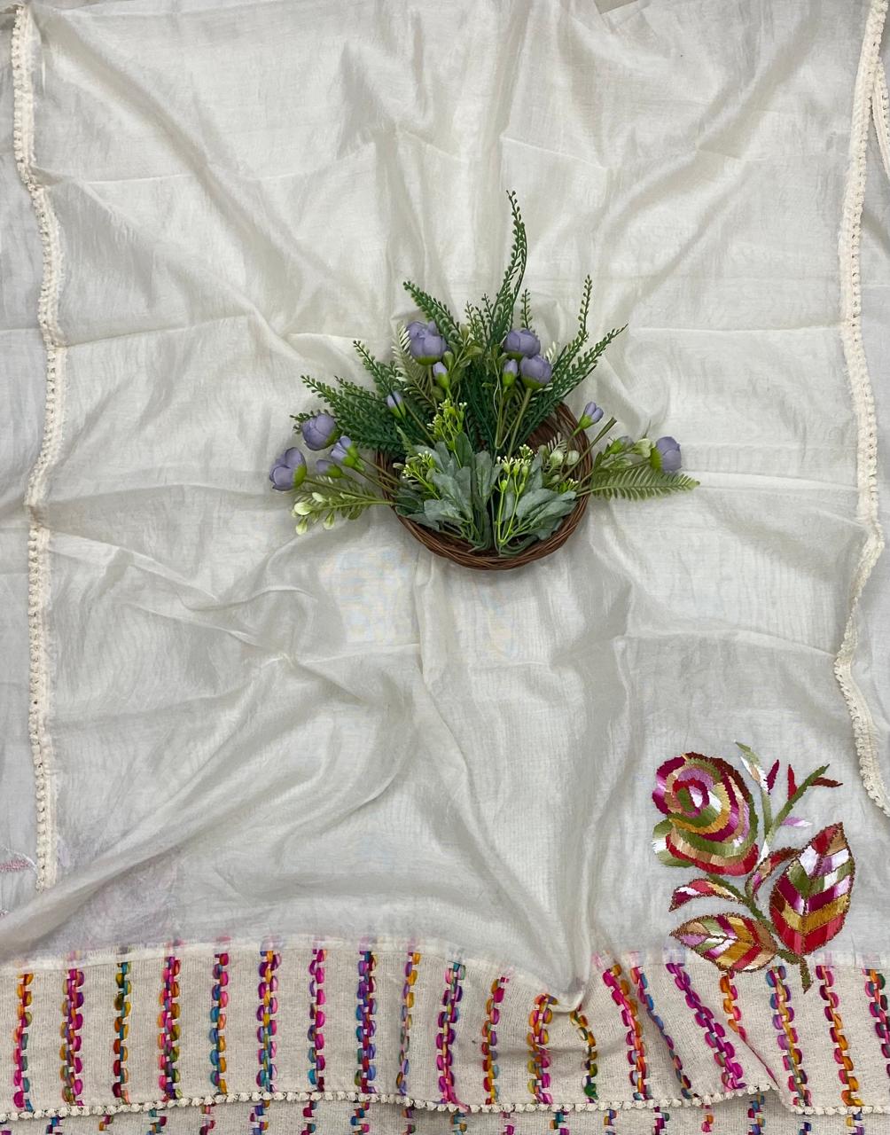 97B Mul Cream Color Suit Fabric / CKC Mul Cotton