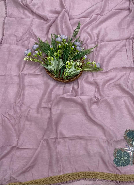 104B Mul Lilac Color Suit Fabric / CKC Mul Cotton