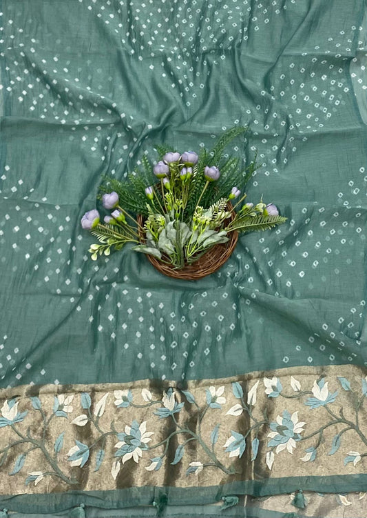 133B Pure Mul Cotton Dark Green Color Suit Fabric / CKC Mul Cotton
