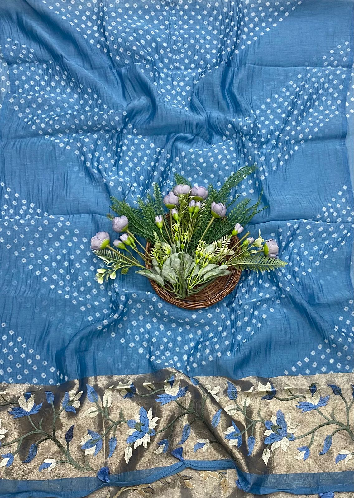 131B Pure Mul Cotton Blue Color Suit Fabric / CKC Mul Cotton