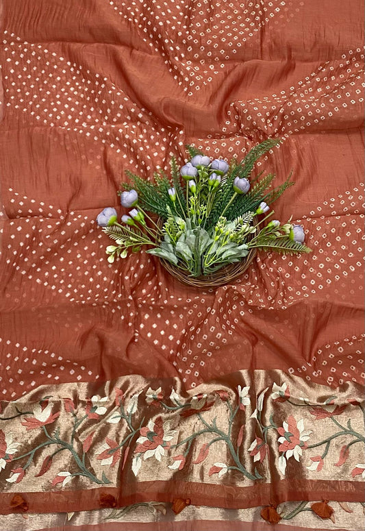 134B Pure Mul Cotton Rust Red Color Suit Fabric / CKC Mul Cotton