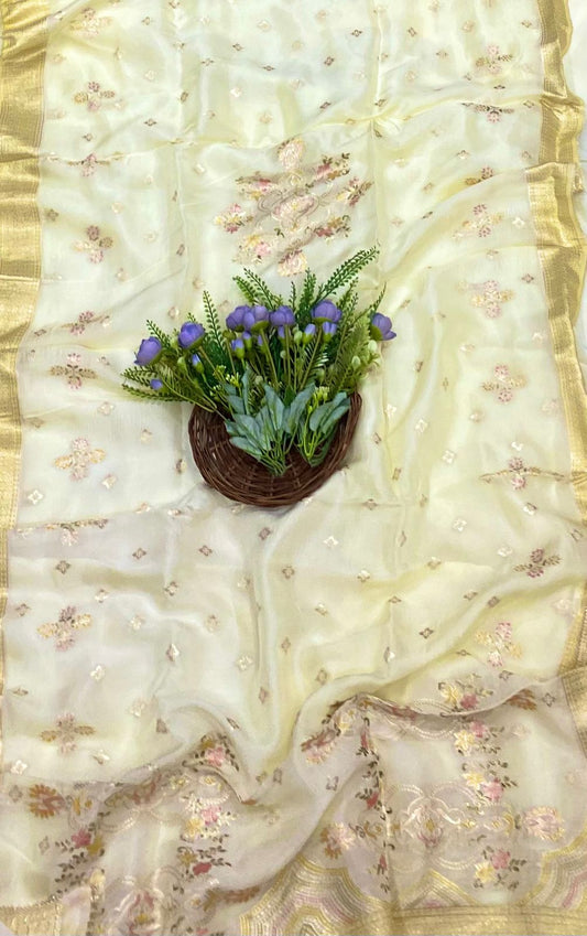 Organza Lemon suits Fabric/ CKC Partywear Collection