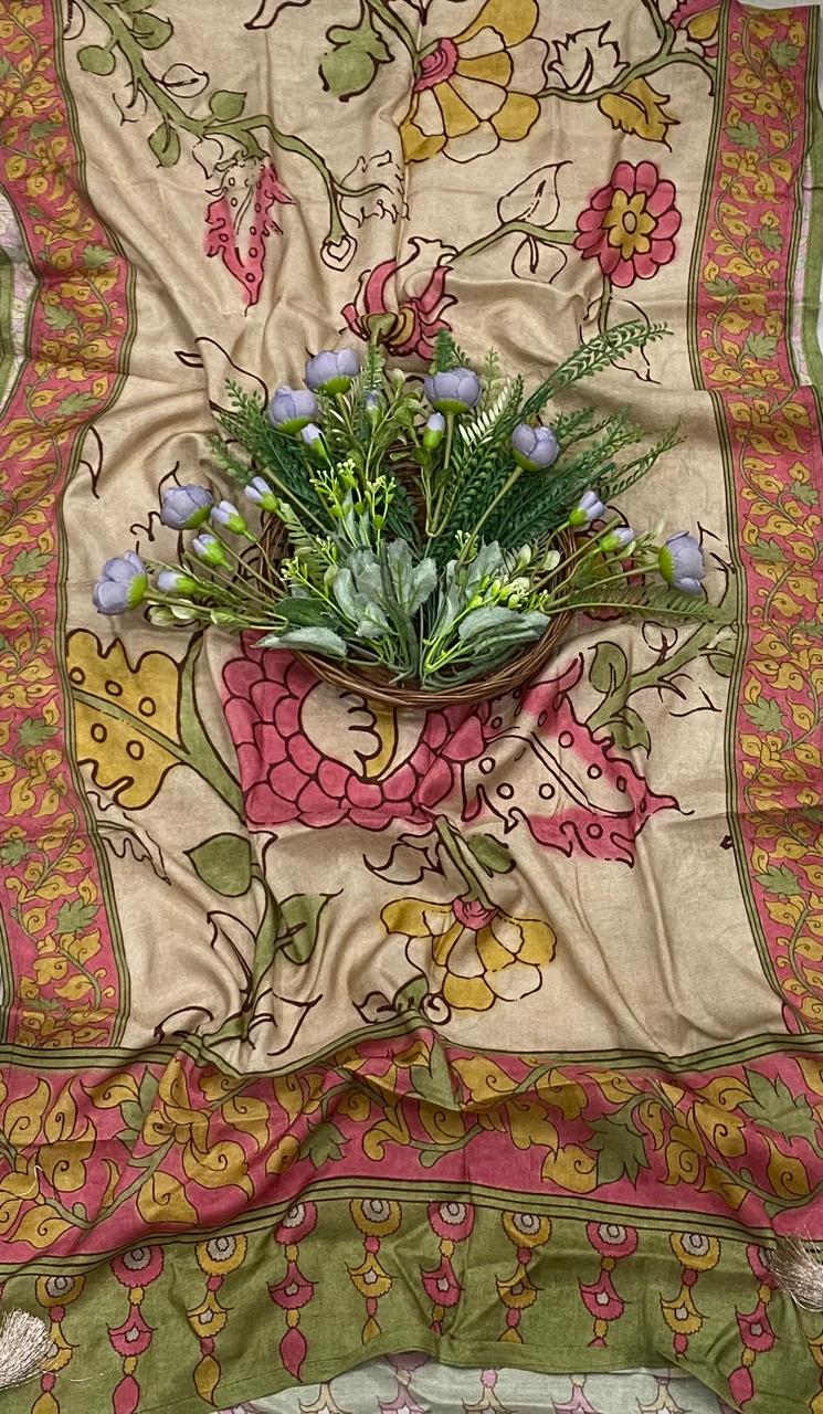 248B Tassar Cotton Beige Suit Fabric/ CKC Tassar Suits