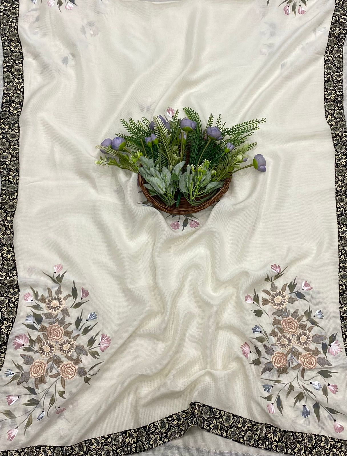 284B Cotton off White Suit Fabric/ CKC Cotton Bazaar