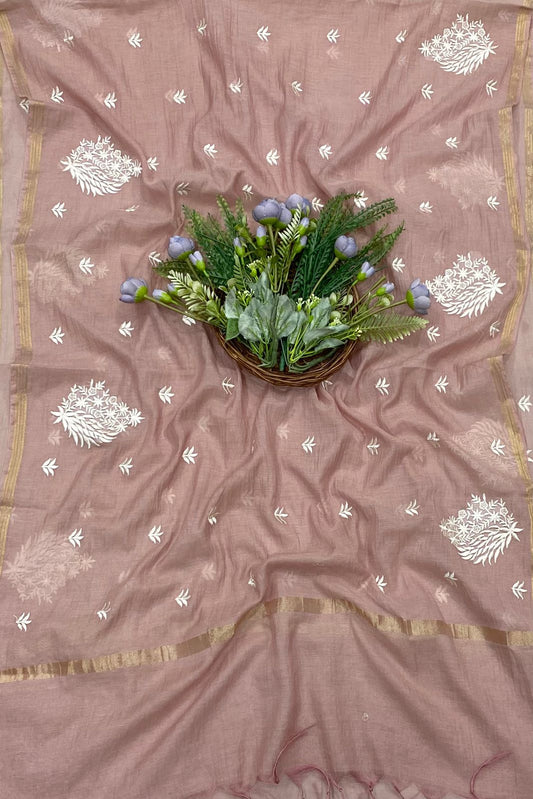 51B Mul Cotton Dusty Brown Color Suit Fabric / CKC Mul Cotton
