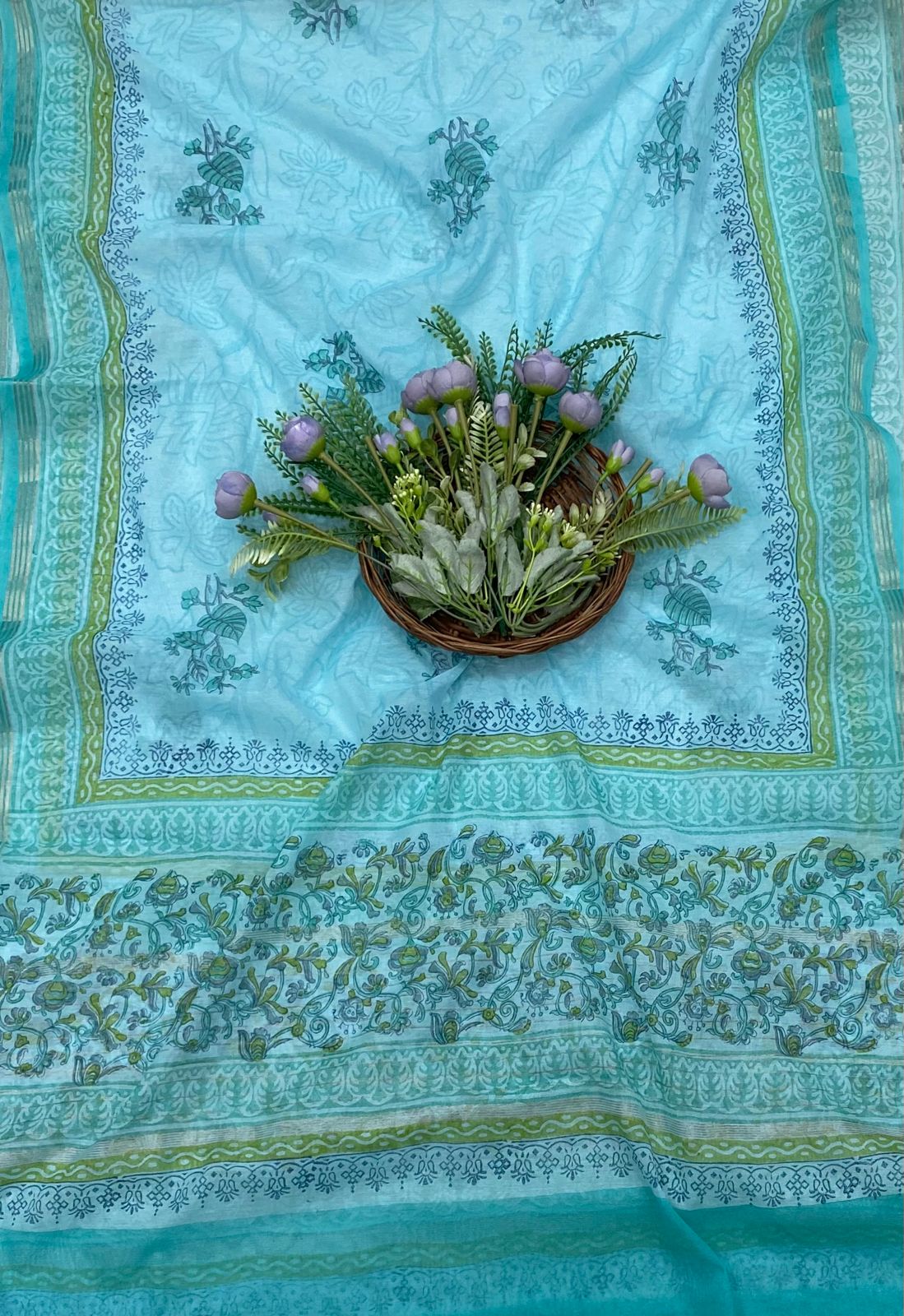 360B Cotton Sea Blue suit Fabric / CKC Cotton Bazar