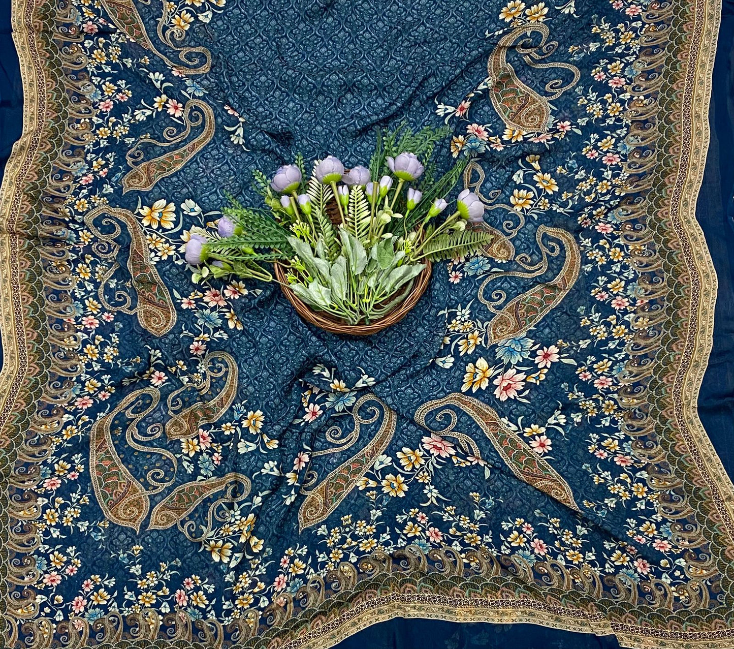 Ckc 392B Crepe Peacock Blue Suit Fabric / CKC Crepe Suits