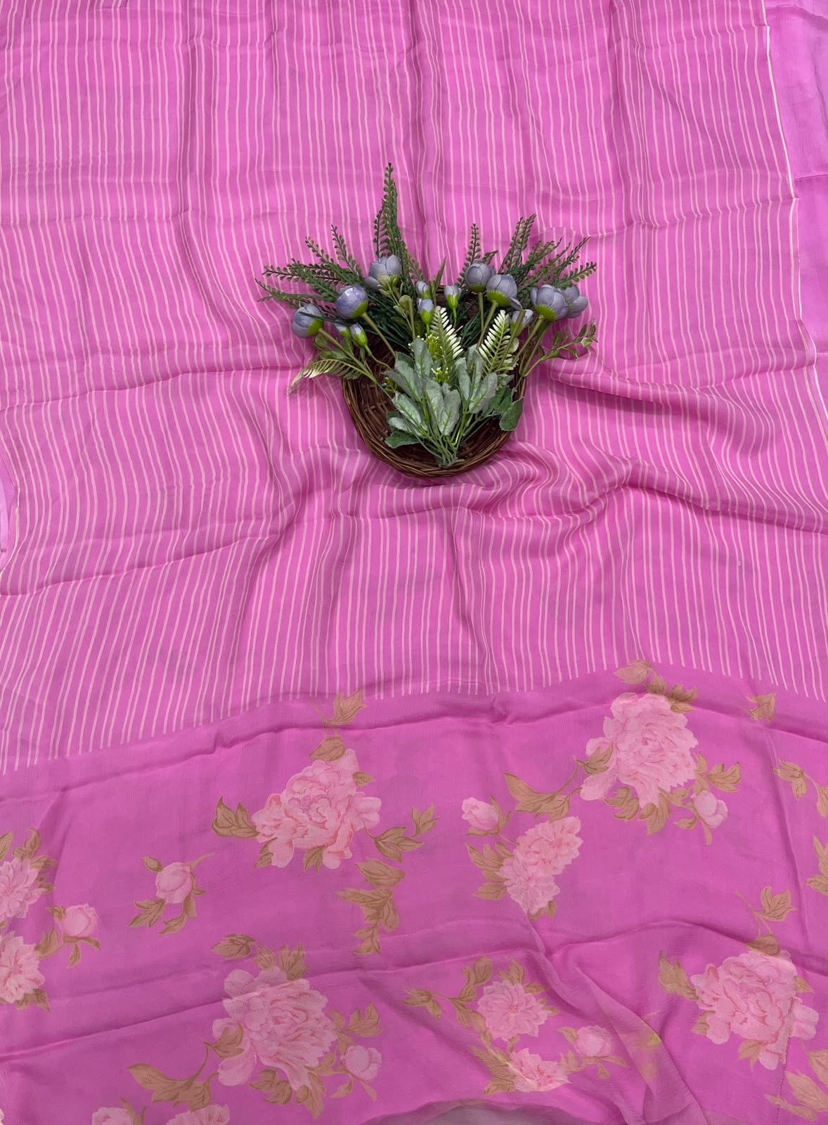 465B Chiffon Pink Suit Fabric / CKC Chiffon Suits