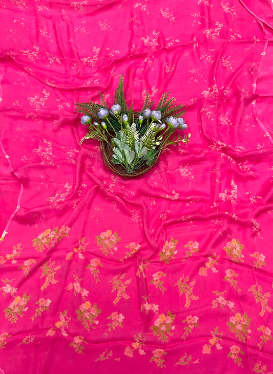 468B Chiffon Magenta Suit Fabric / CKC Chiffon Suits
