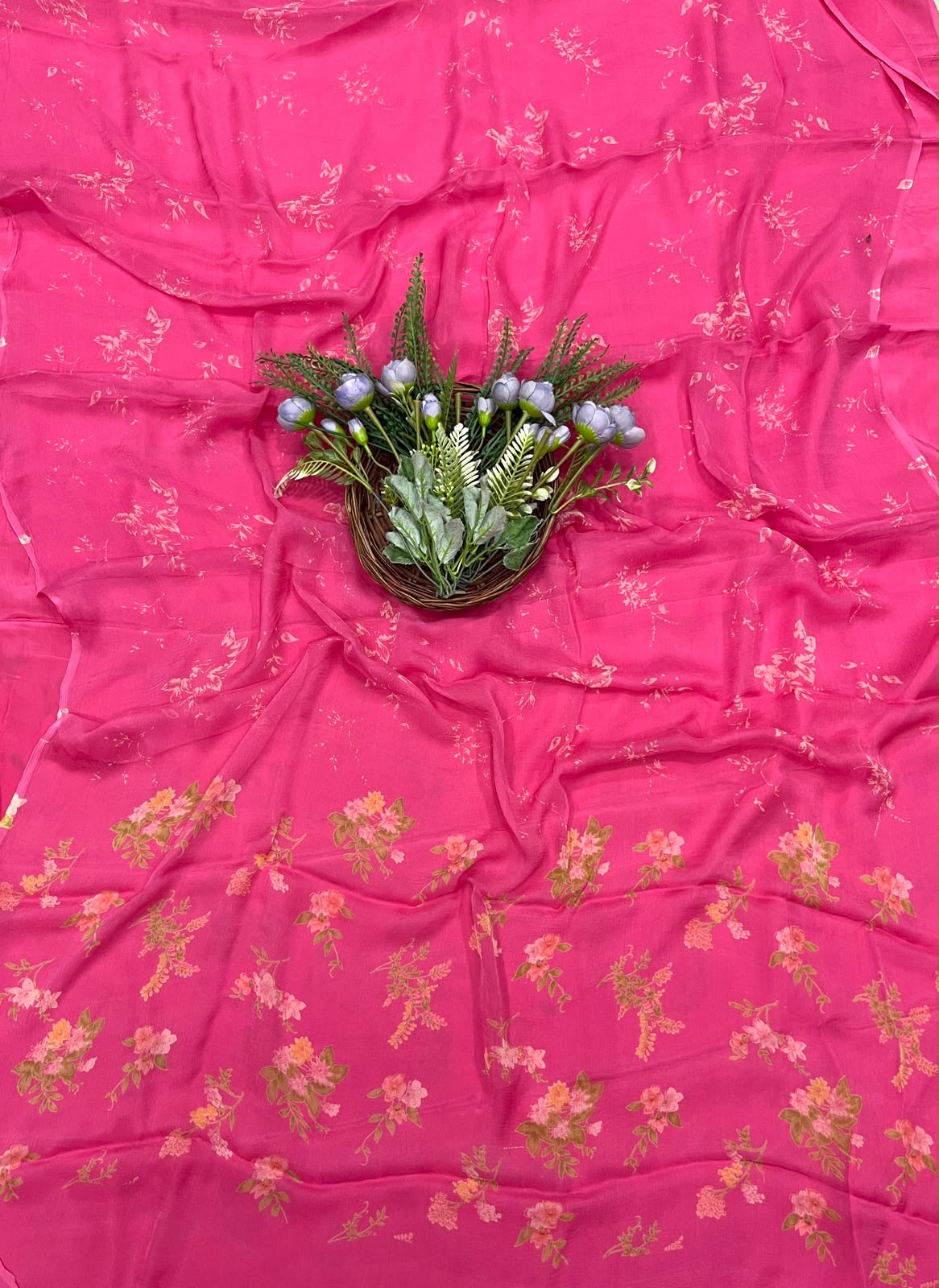 468B Chiffon Magenta Suit Fabric / CKC Chiffon Suits