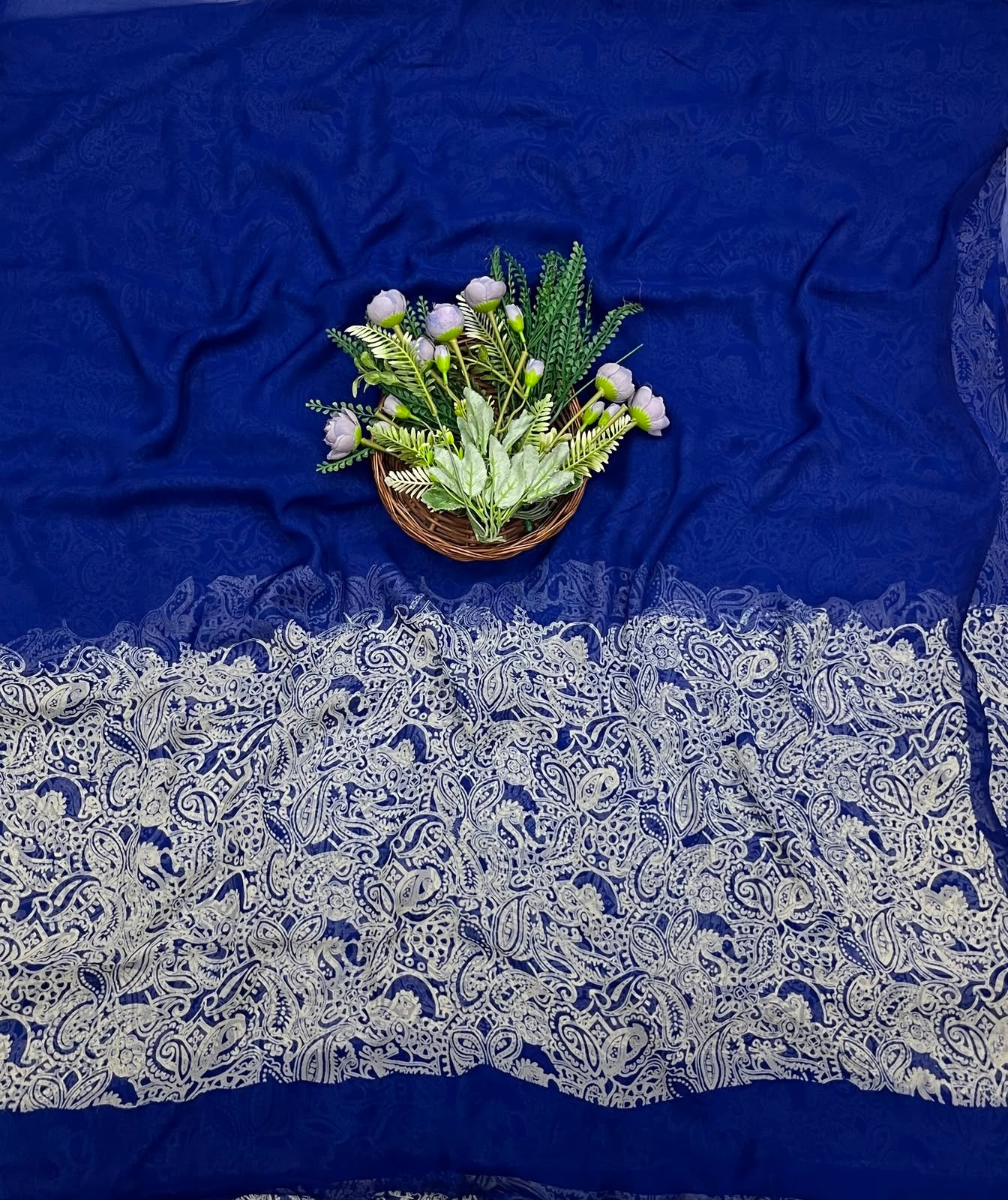 558B Chiffon Royal Blue Suit Fabric / CKC Chiffon Suits