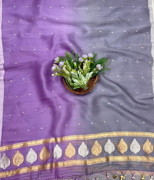 537B Organza Lavender Suits Fabric/ CKC Banarasi Edit