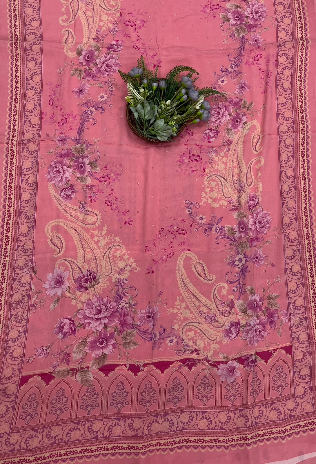 191C Crepe Pink Suit Fabric / CKC Crepe Suits