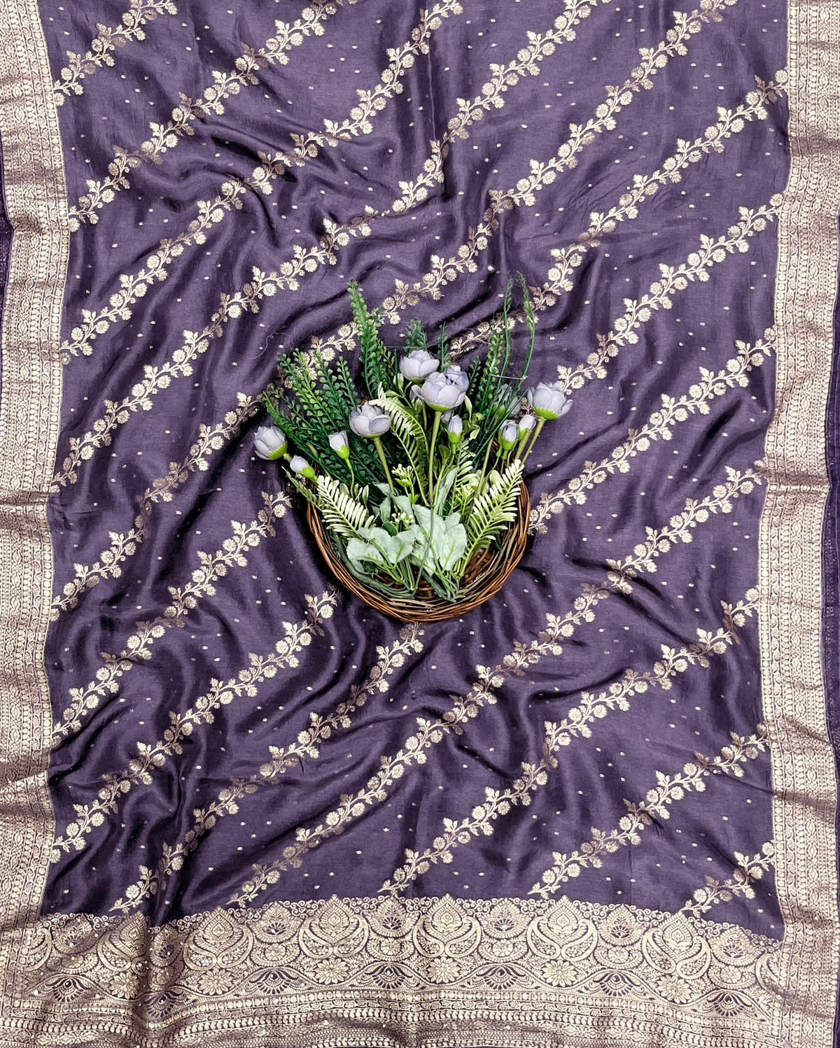 369C Dola Silk Purple Suit Fabric/ CKC Partywear Collection