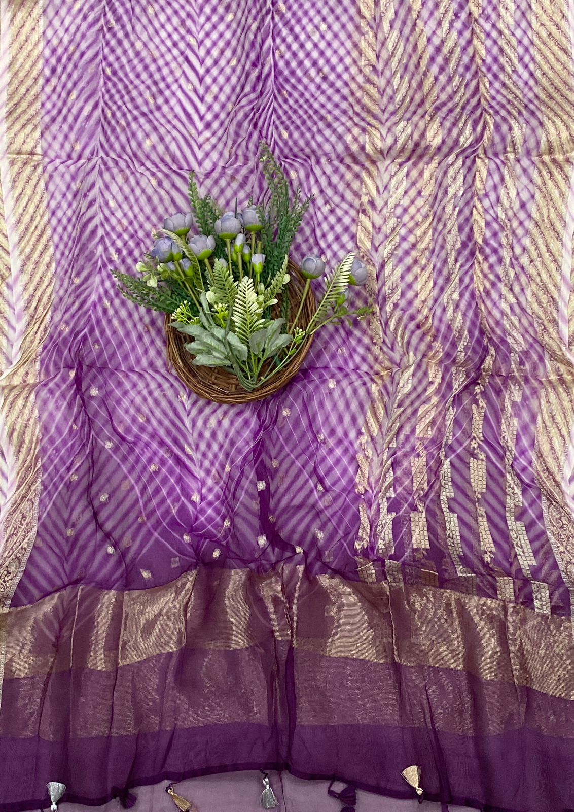 577C Pure Chinya Silk Dark Purple Suit Fabric / CKC Banarasi Edit