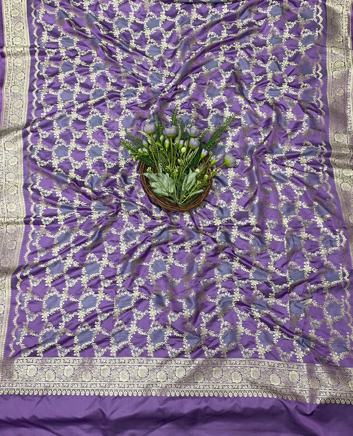 653C Banarasi Silk Mauve Suit Fabric / CKC Banarasi Edit