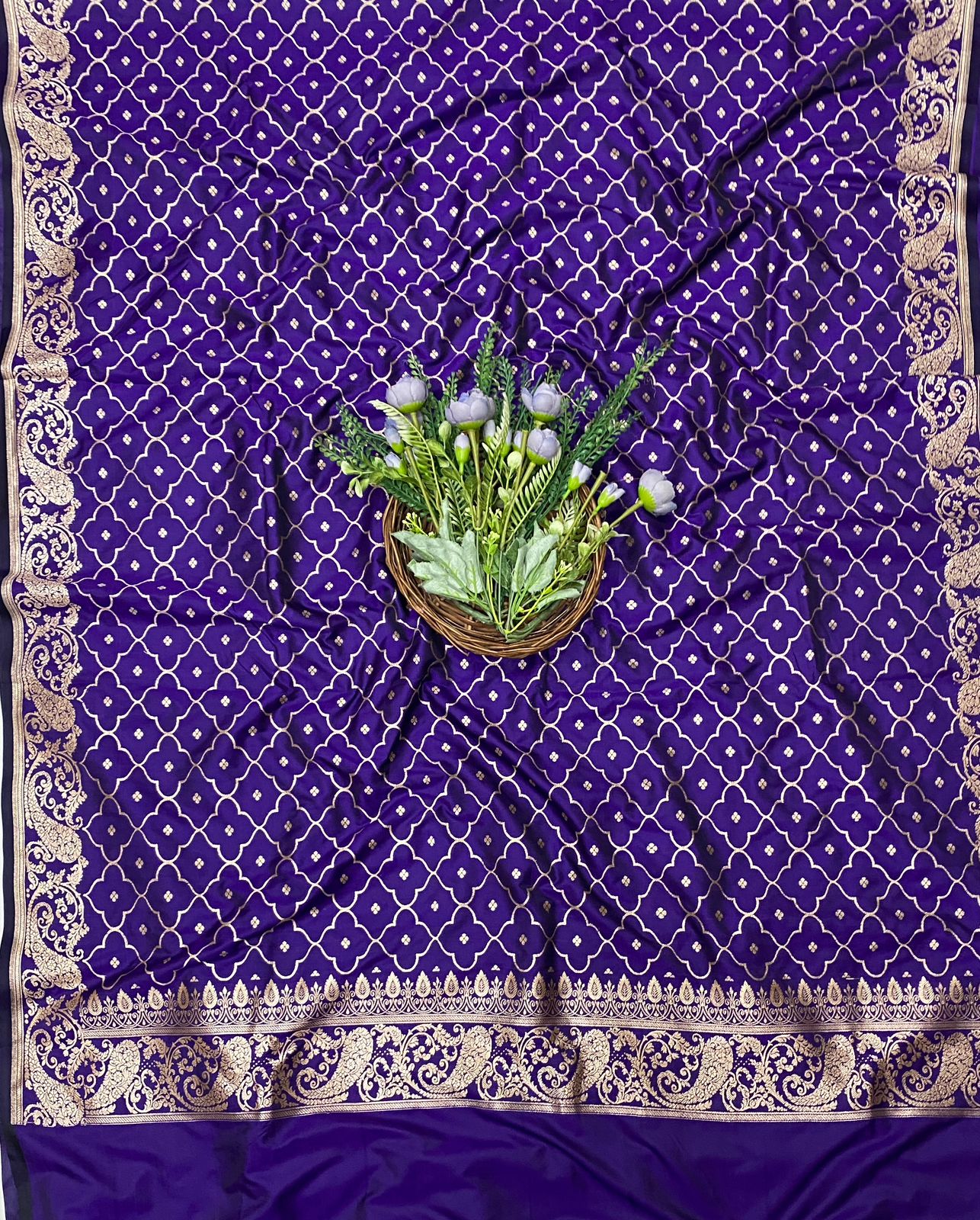 632C Banarasi Silk Dark Purple Suit Fabric / CKC Banarasi Edit
