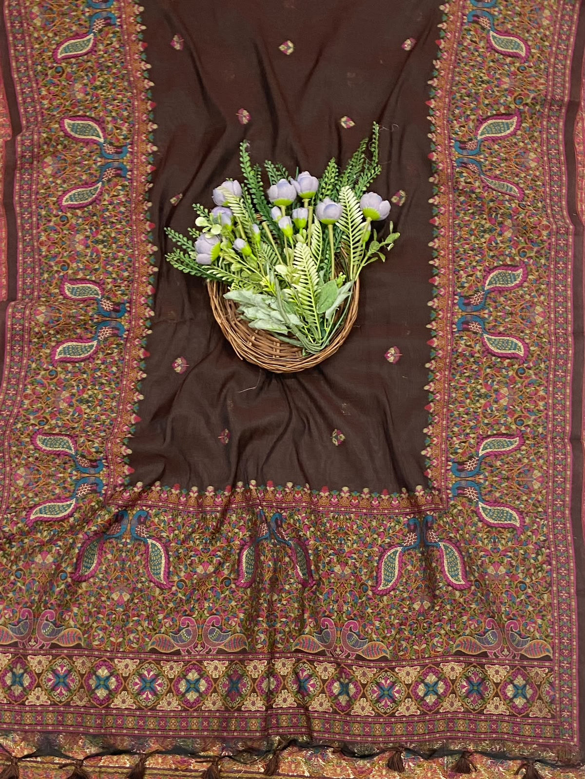 694C Jamdani Brown Suit Fabric / CKC Jamdani Suits