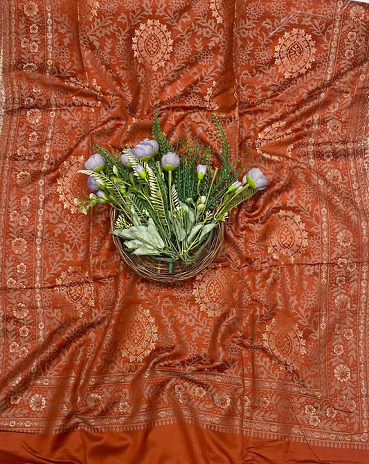 803C Pashmina Orange Suit Fabric/ CKC Winter Suits