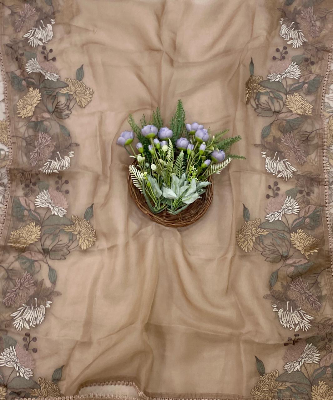 251D Pure Organza Skin Suit Fabric/ CKC Partywear Collection