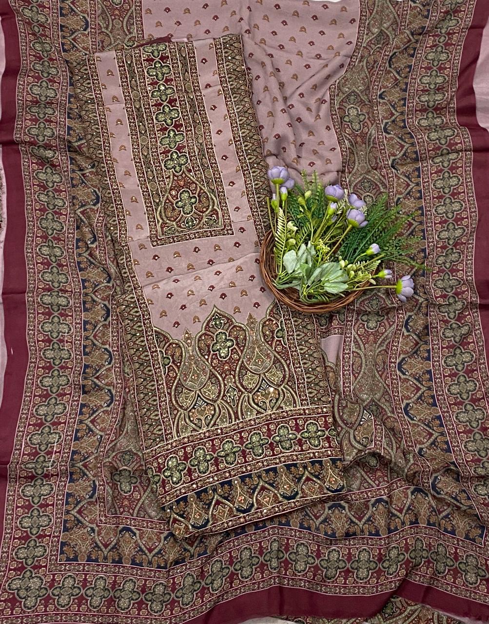 892D CREPE LIGHT PINK SUIT FABRIC / CKC CREPE SUITS
