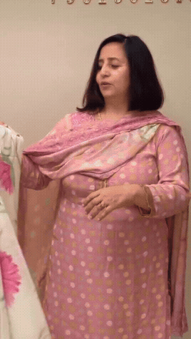 CKC 696 Chiffon Pink Suit Fabric / CKC Chiffon Suits