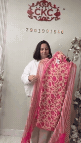 385A Crepe Skin With Magenta Suit Fabric / CKC Crepe Suits
