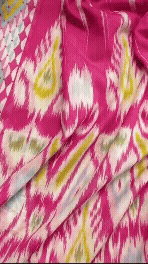 405B Cotton Cream With Megenta Suit Fabric / CKC Cotton Bazaar