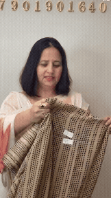 CKC 95 Crepe Beige With Maroon Suit Fabric/ CKC Crepe Suits