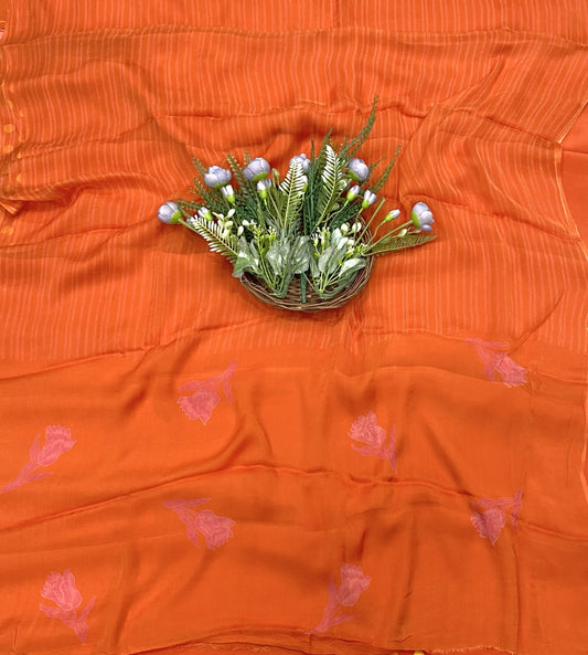 304B Crepe Orange Suit Fabric / CKC Crepe Suits