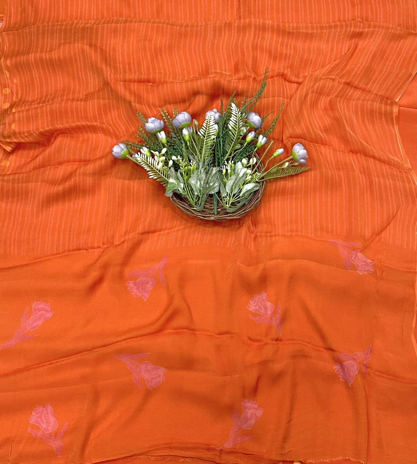 304B Crepe Orange Suit Fabric / CKC Crepe Suits