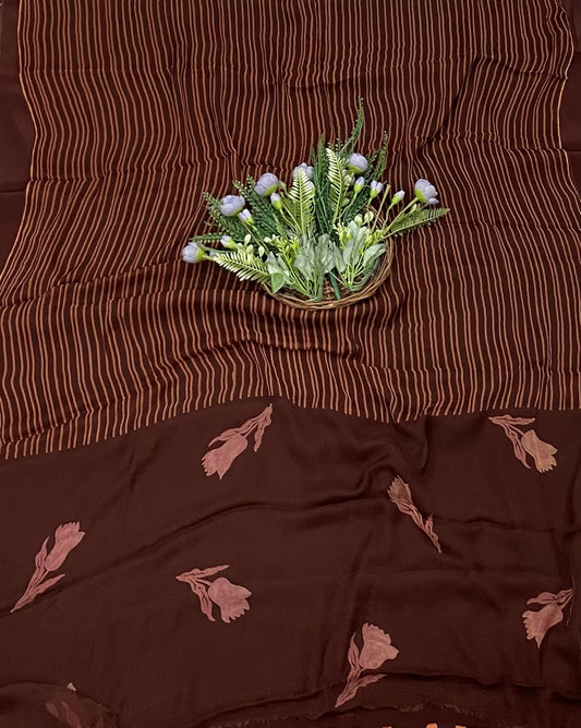 305B Crepe Brown Suit Fabric / CKC Crepe Suits