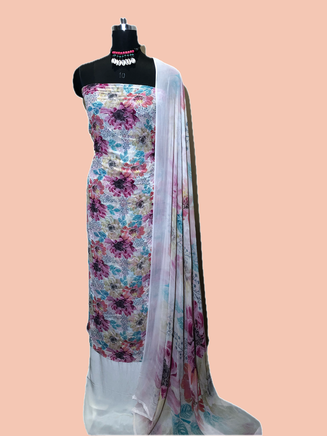 The Elegance of Georgette Suit with Embroidery