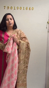 730 Chinon Peach Suit Fabric / CKC Phoolon Ka Ghar