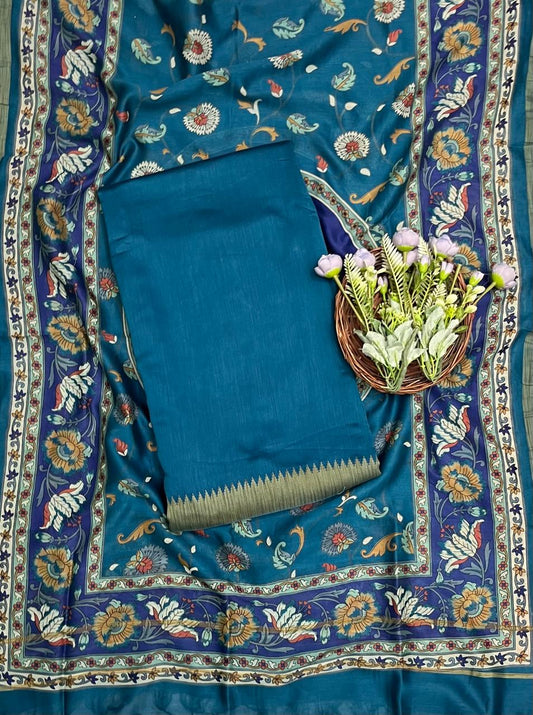 Ckc 92 Pure Maheshwari Peacock Suit Fabric / CKC Maheshwari Suits