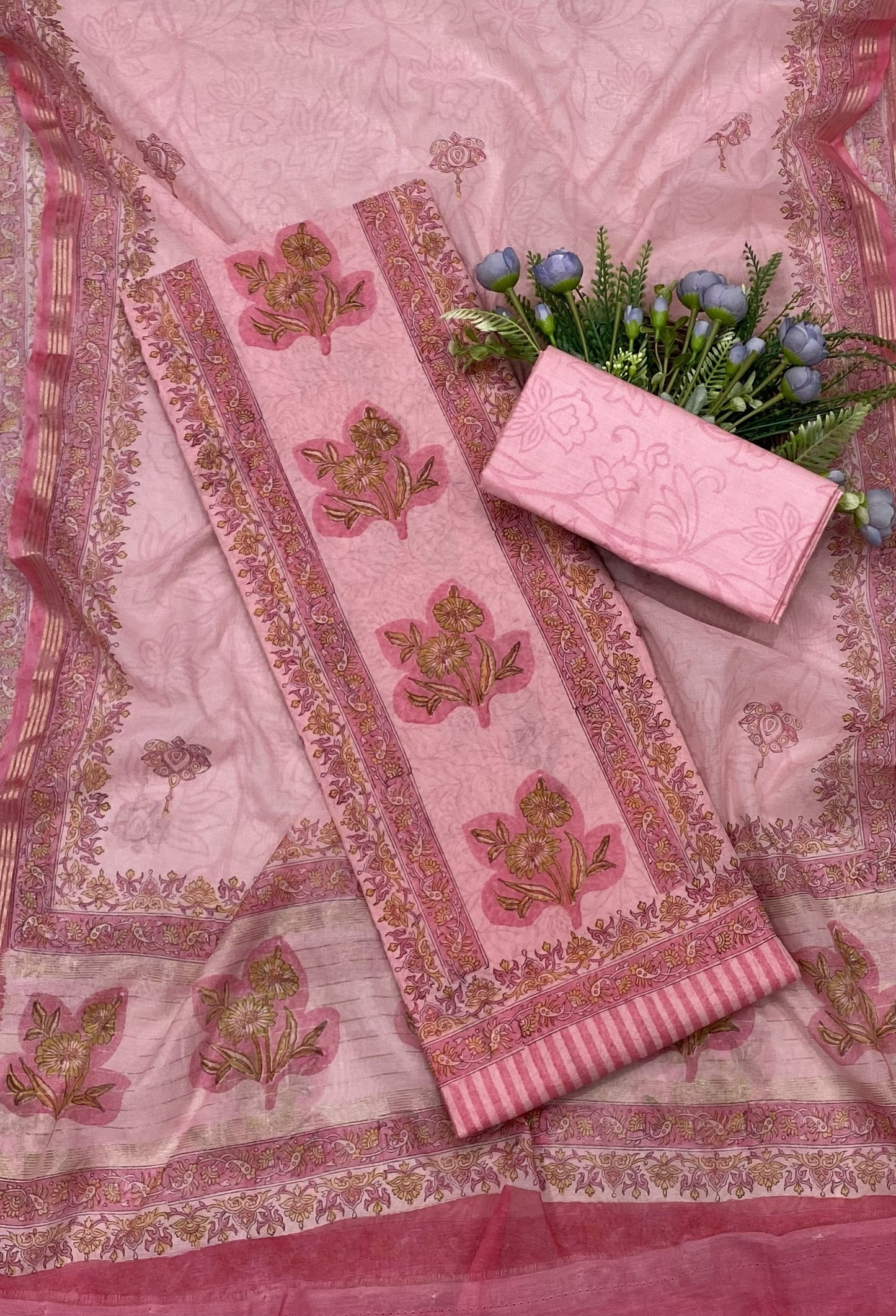 371B Cotton Light Pink suit Fabric / CKC Cotton Bazar