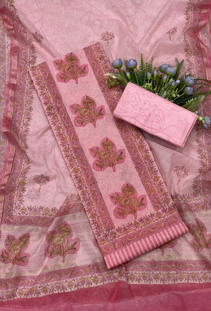 371B Cotton Light Pink suit Fabric / CKC Cotton Bazar
