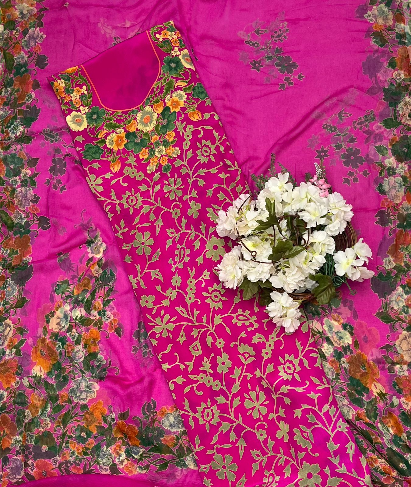 Ckc 472 Crepe Magenta Suit Fabric / CKC Crepe Suits