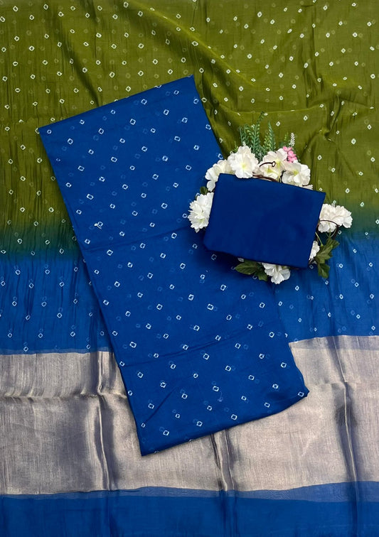 597 Jaipuri Mal Cotton Blue Suit Fabric / CKC Jaipuri Suits