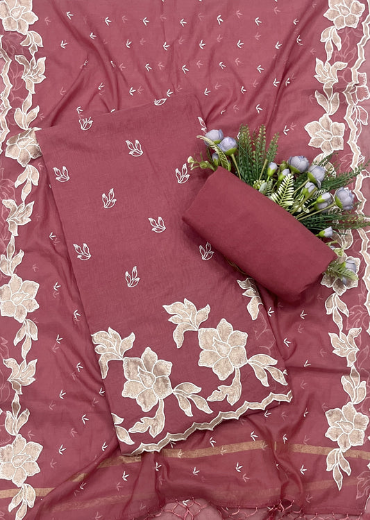 Ckc 789 Mul Cotton Dusty Rose Suit Fabric/ CKC Mul Cotton