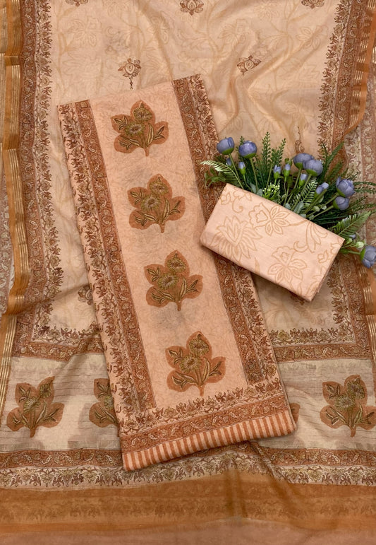 366B Cotton Light Orange suit Fabric / CKC Cotton Bazaar