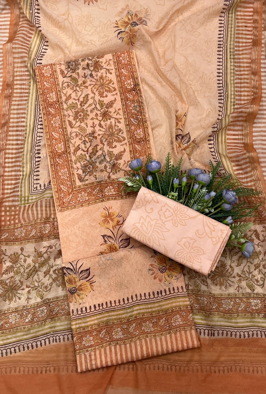 373B Cotton light Orange suit Fabric / CKC Cotton Bazaar