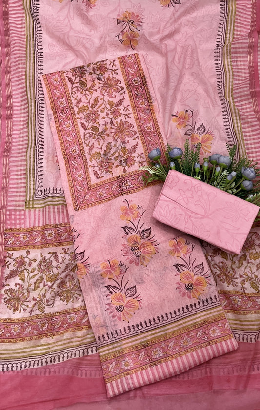 377B Cotton light pink suit Fabric / CKC Cotton Bazaar